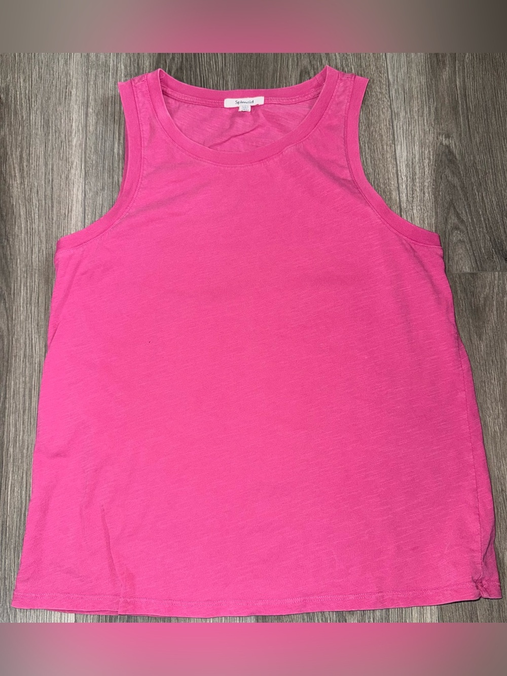 Splendid Pink 100% Cotton Tank Top Size Large Casual Luxury Basics Minimalism